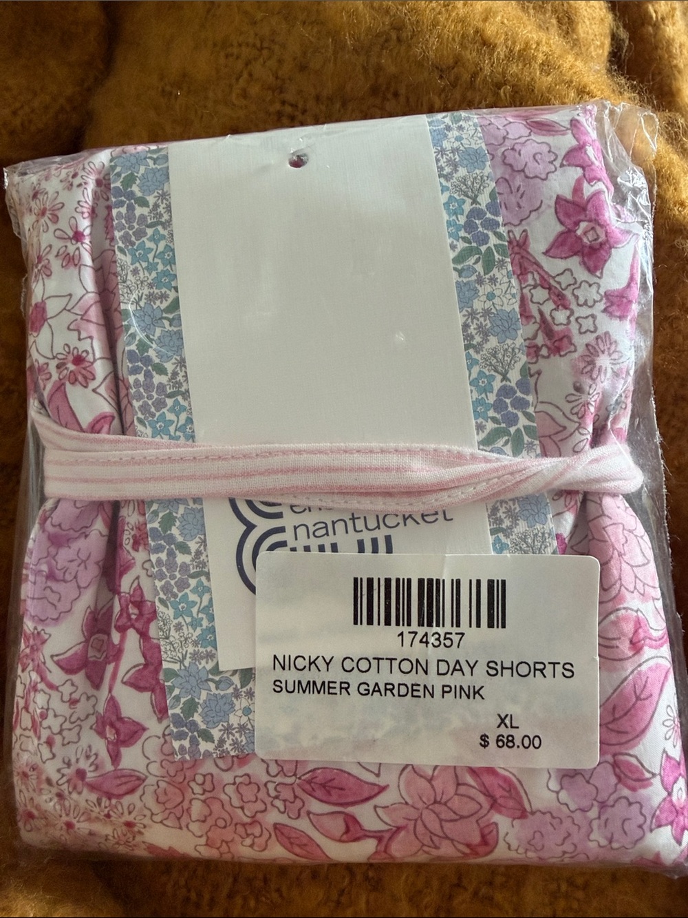 ERICA WILSON Nantucket Nicky Cotton High-Waist Day Shorts — Summer Garden Pink